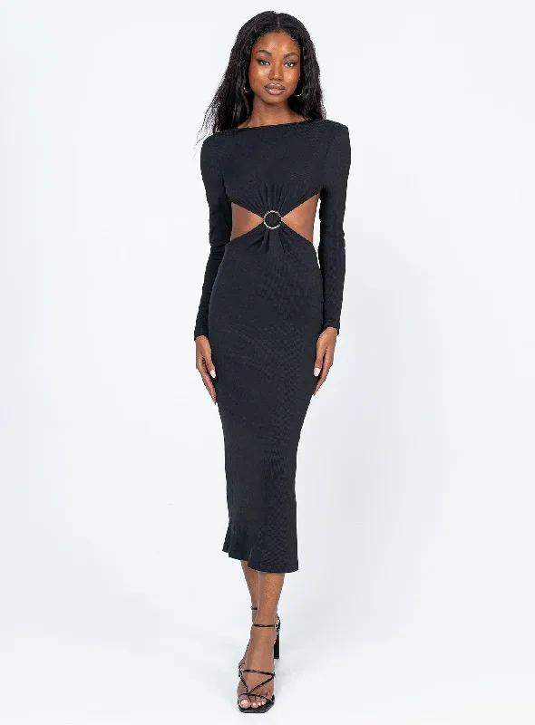 Hunter Midi Dress Black