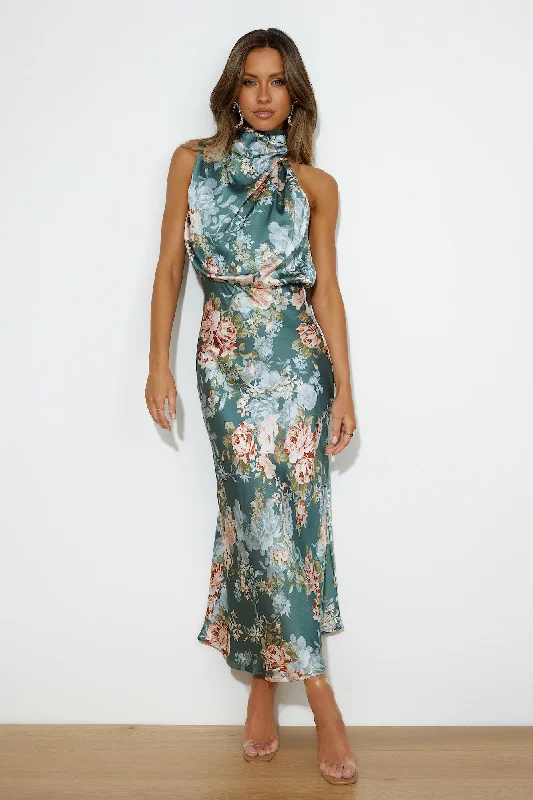 Faking It Maxi Dress Green