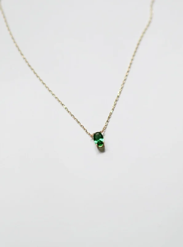 Emerald Solitaire Pendant