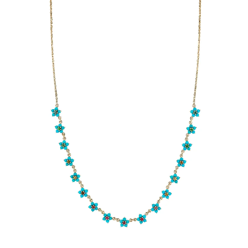 Turquoise and Tourmaline Aurora Necklace