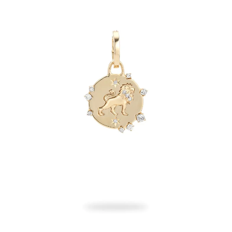 Zodiac Diamond Leo Hinged Charm